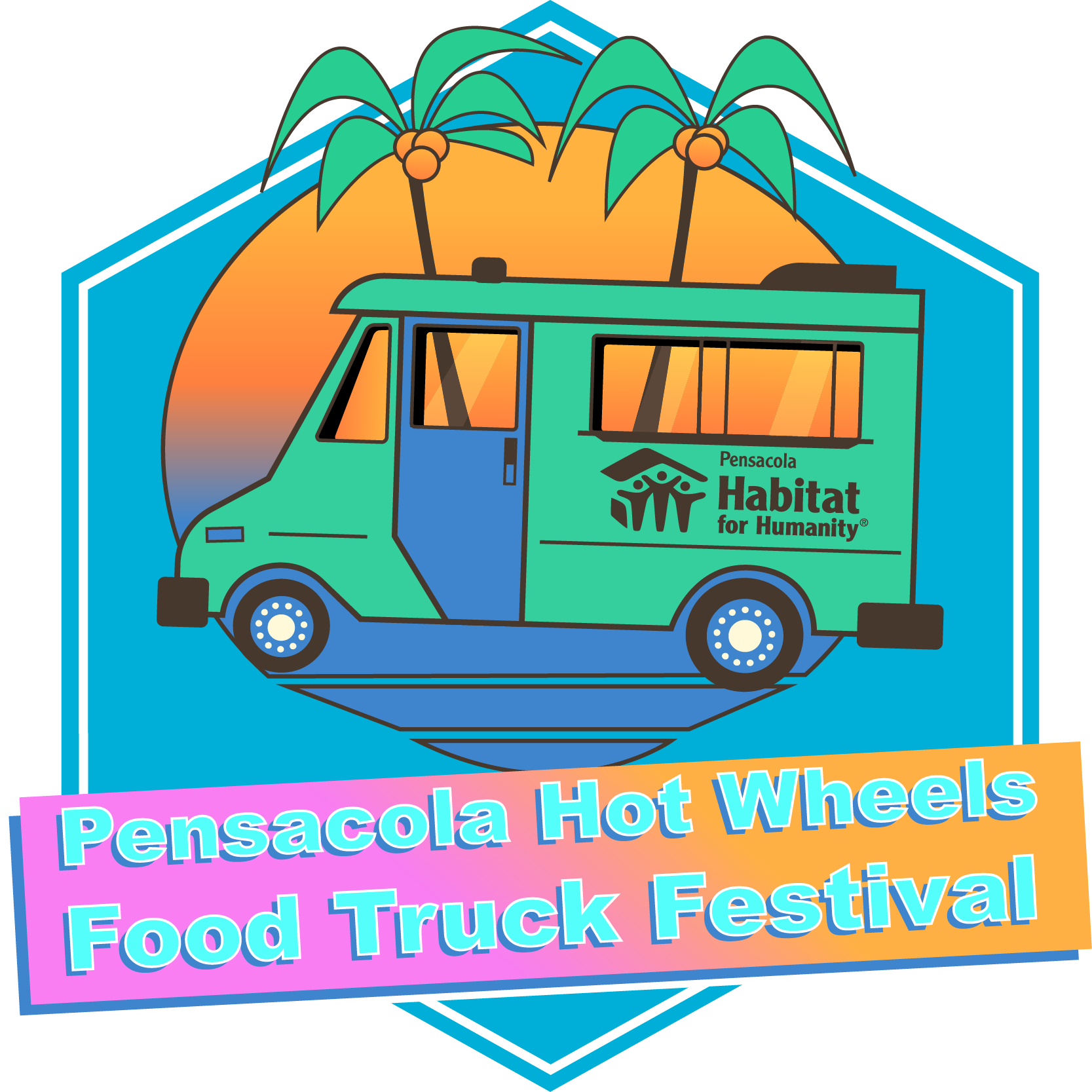 Hot Wheels Food Truck Festival - Habitat For Humanity Hurricane Harvey Relief (1667x1667), Png Download