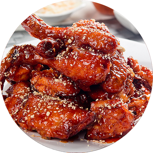 Spicy Chicken - Korean Spicy Chicken Png (500x500), Png Download