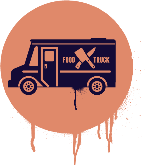 Recharge At The Food Truck Village - Food (568x624), Png Download