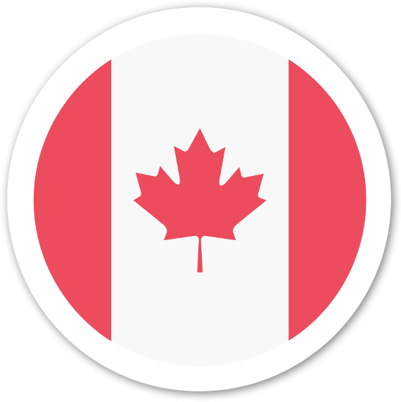 Canada Flag Sticker - Canada Flag Ball (600x600), Png Download