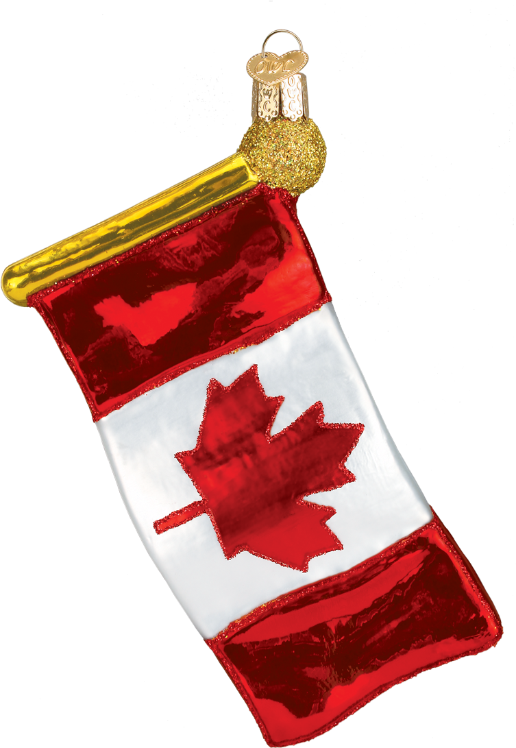 Picture Of Canadian Flag - Old World Christmas Canadian Flag Ornament (1200x1200), Png Download