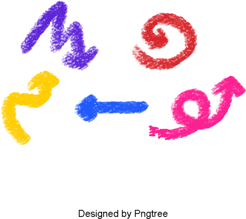 Simple Hand-painted Cartoon Arrow Design, Simple, Hand - Comics (640x640), Png Download