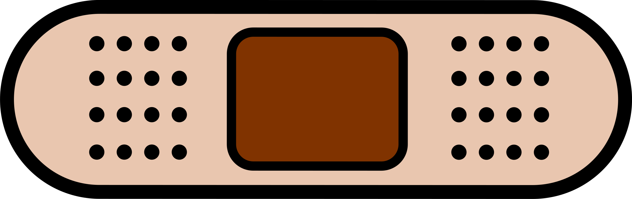 Png Image - Clipart Of Bandage (2400x758), Png Download