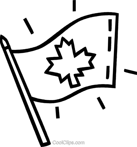 Canadian Flag Royalty Free Vector Clip Art Illustration - Illustration (447x480), Png Download