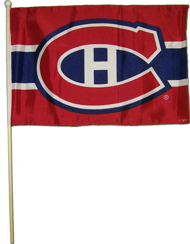 12"x18" Montreal Canadiens Stick Flag, Econo-polyester - Montreal Canadiens Home Logo (390x500), Png Download