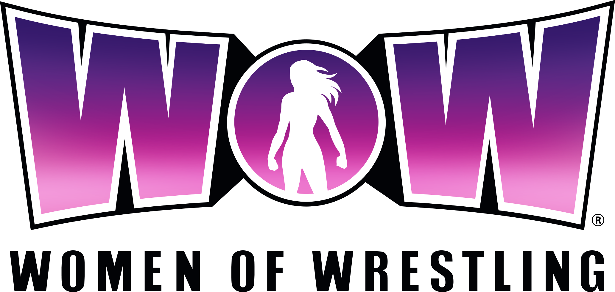 Jeanie Buss' Wow-women Of Wrestling Makes Its Debut - Wow Women Of Wrestling Logo (2065x982), Png Download