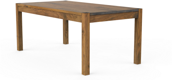 Solid Wood Plank Top Classic Parsons Tables - Table (548x275), Png Download
