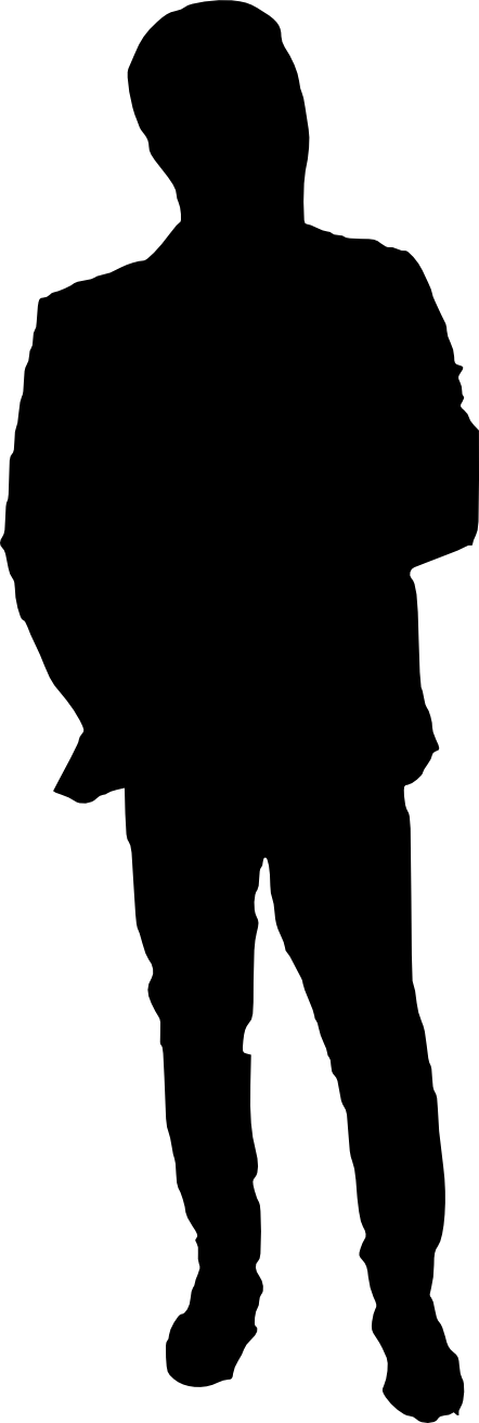 Free Download - Human Silhouette Transparent Background (442x1312), Png Download