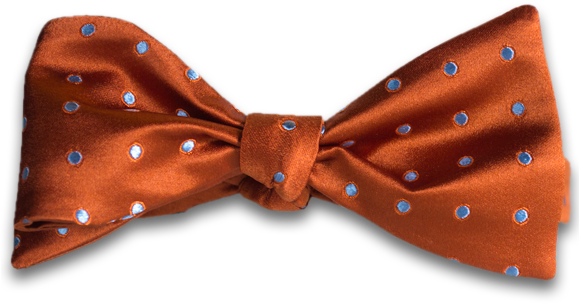 Orange Satin Silk Self Tie Bow Tie With Light Silver - Satin Silk Tie (578x384), Png Download
