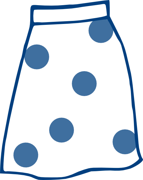 Blue Dot Skirt Svg Clip Arts 474 X 594 Px (474x594), Png Download