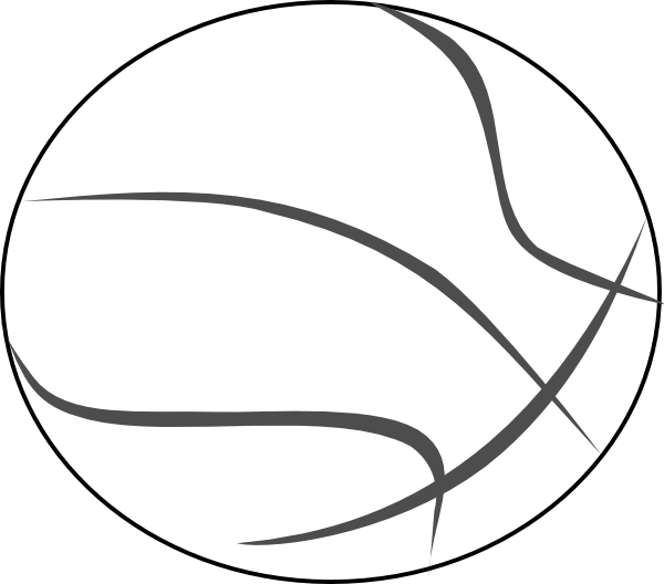 Clipart Info - Basketball Logo Png White (600x528), Png Download