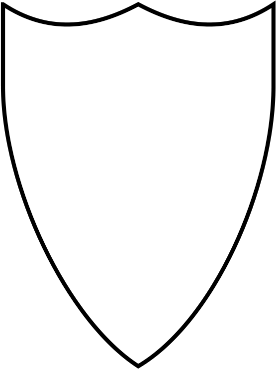 Shield Transparent Outline - Shield Clipart Black And White (586x800), Png Download