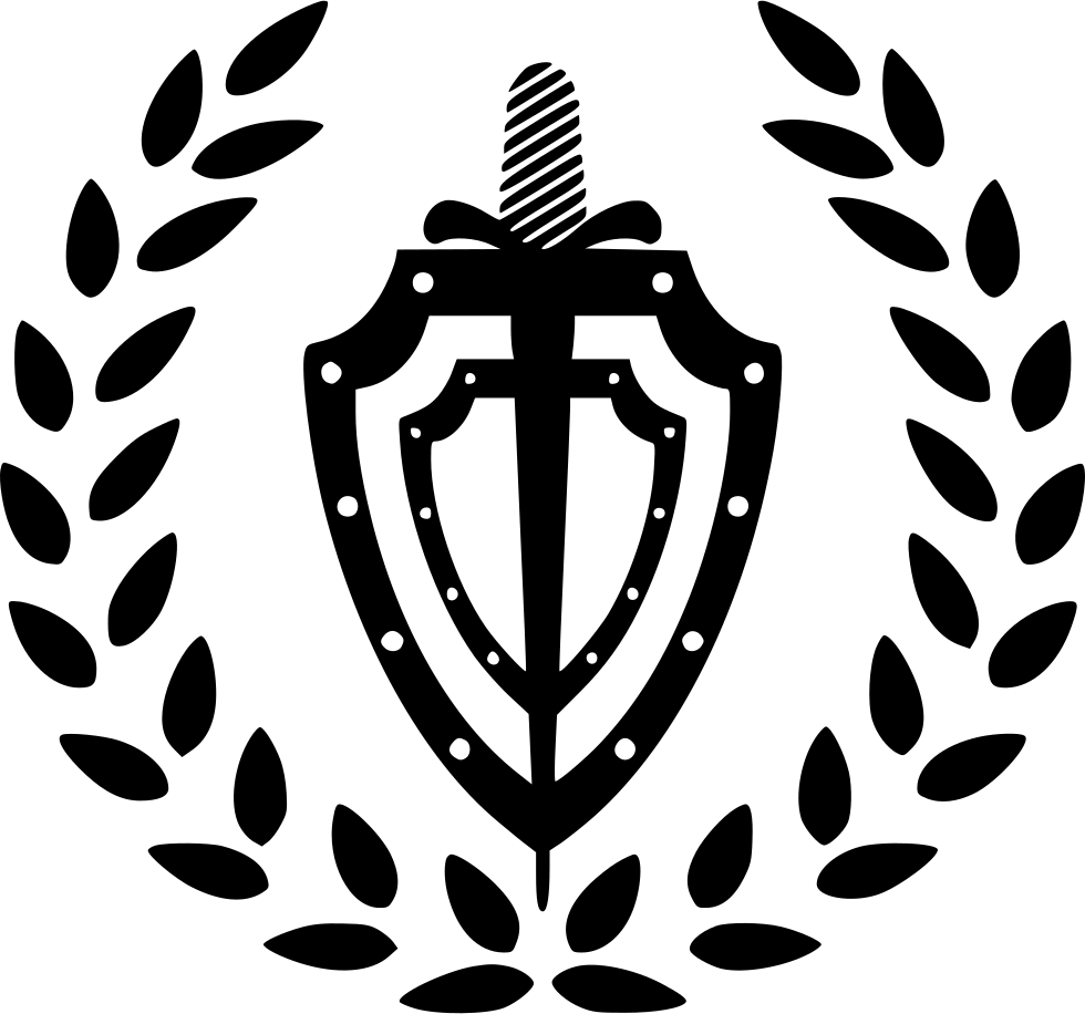 Control Outline Shield Safe Saber Wreath Comments - Winner Laurel Wreath (980x916), Png Download