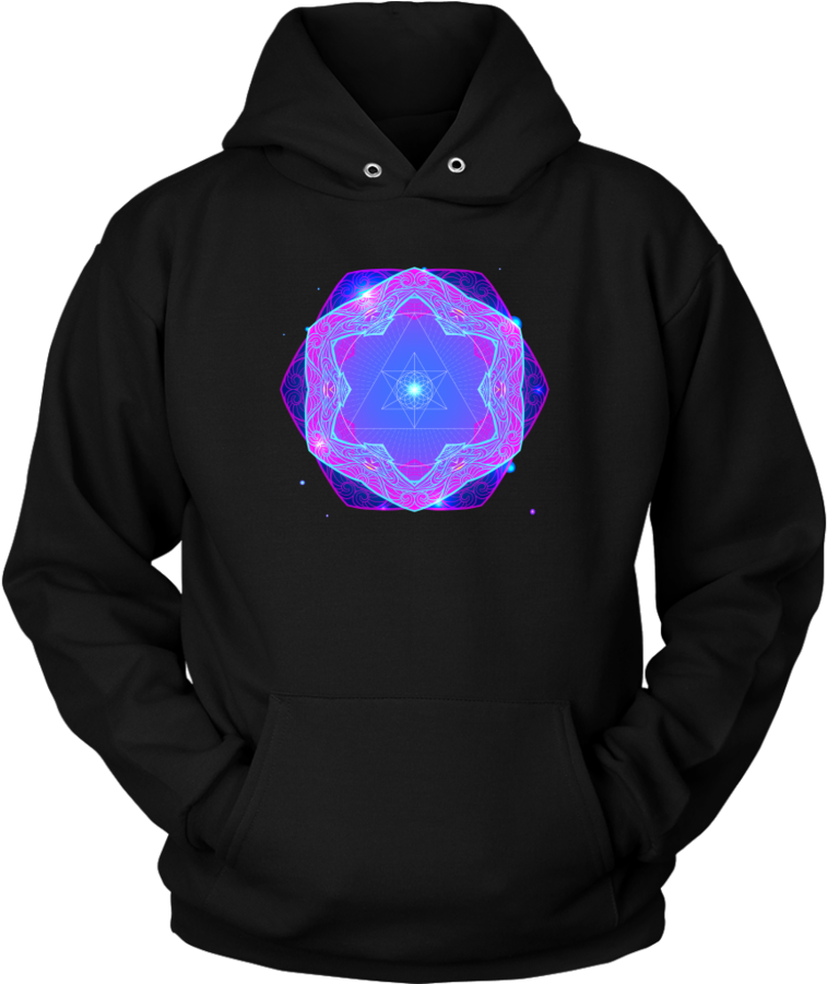 Mandalamerch Sacred Geometry Neon Unisex Hoodie - Dad - A Daughters First Love (900x900), Png Download