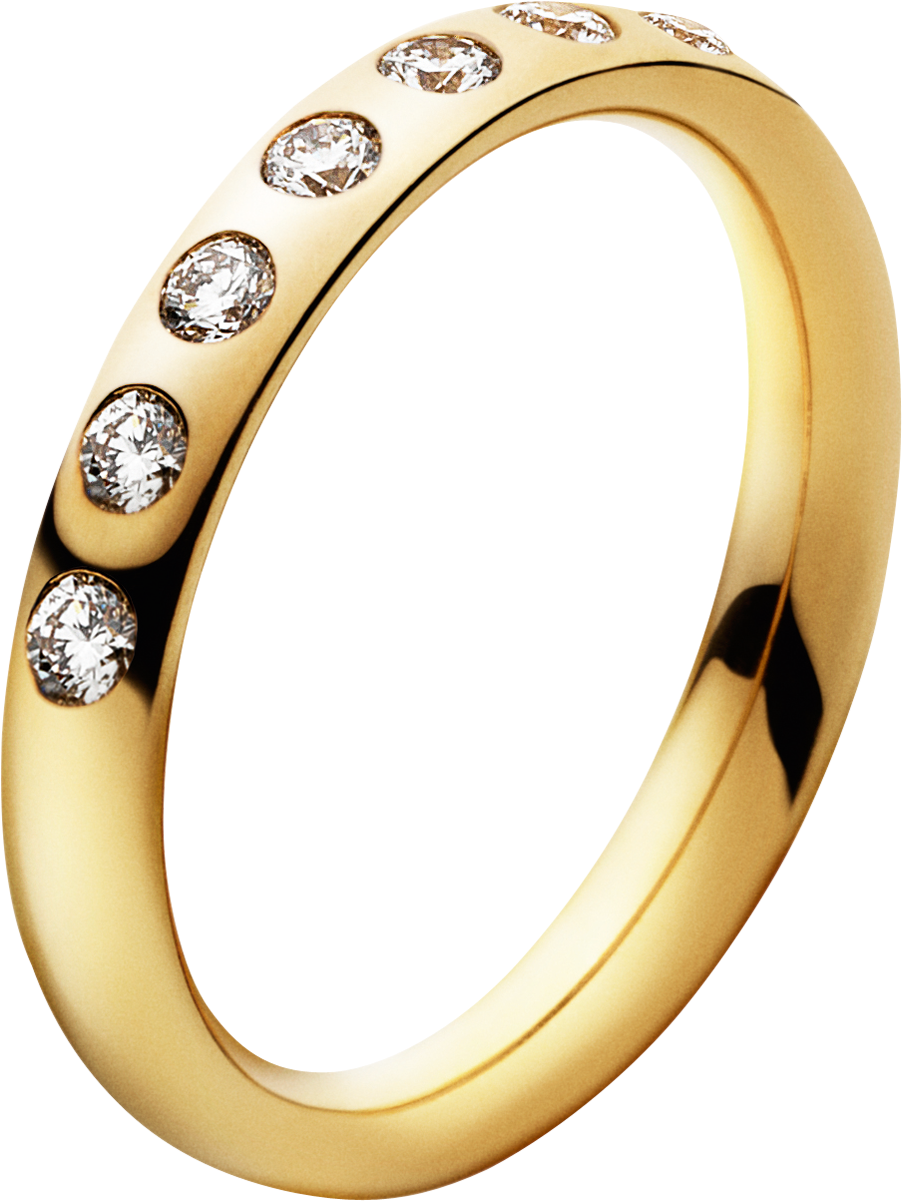 Ring Clipart Gold Necklace - Georg Jensen Magic Ring, 5 Brilliants (1200x1200), Png Download