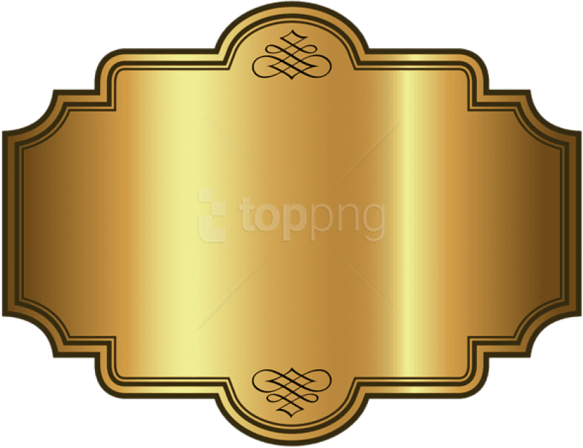 Golden Luxury Label Template Clipart Picture - Luxury Clipart (600x461), Png Download