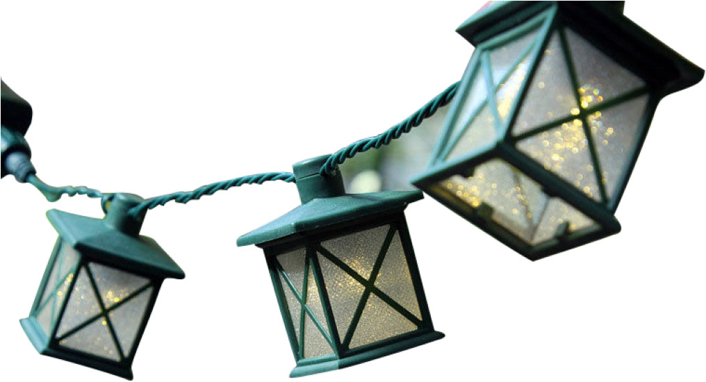 Solar Led Colonial Lantern String Lights - Set Of 10 Colonial Lantern Led String Lights - Warm (1070x768), Png Download