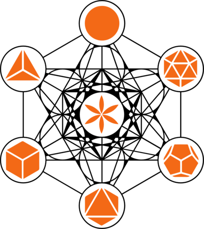 Flower Life Merkaba, Mathematics Universe Star, And - Metatron Cube (419x470), Png Download