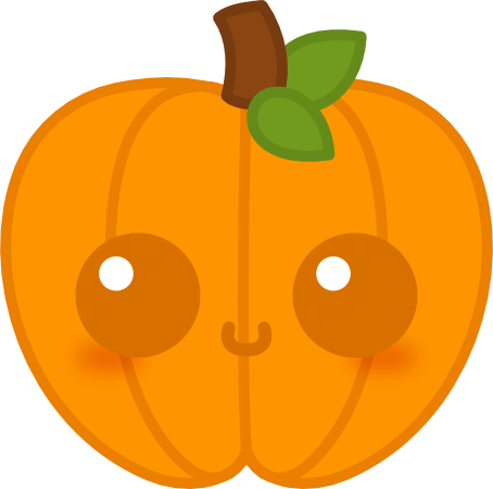 Kawaii Pumpkin By Amis - Imagenes De Calabazas Kawaii (454x450), Png Download