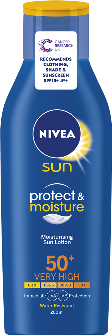 Clip Art Stock Nivea Sun Protect And Moisture Lotion - Factor 50 Sun Cream (1010x1180), Png Download