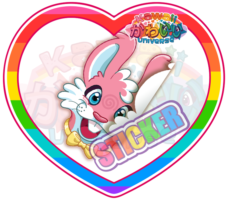 Kawaii Universe Cute Easter Bunnii Face Sticker - Cafepress King Duvet Cover (800x800), Png Download