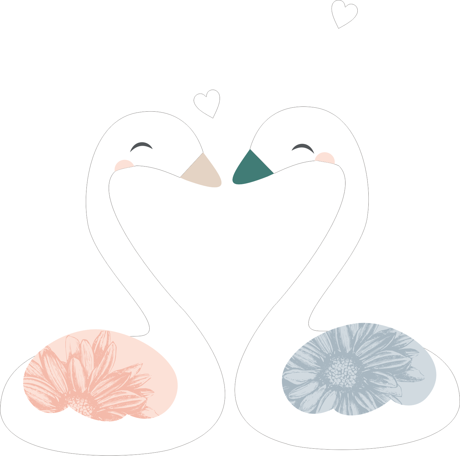 Free Face Icons & Vector Files, Png Icons, Free Icons - Swan (1506x1495), Png Download