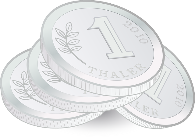 Coin, Coins, Currency, Money, One, Pile, Stack, Thaler - Silver Coins Clip Art (640x450), Png Download