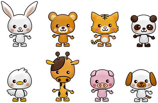 Kawaii, Panda, Rabbit, Bear, White - Bear (521x340), Png Download