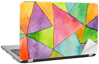 Abstract Watercolor Painted Geometric Pattern Background - Mise En Suspens De Soi Chez Le Sujet Etat-limite (400x400), Png Download