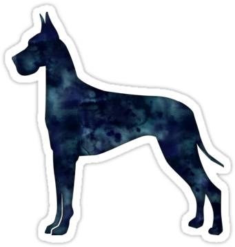 Download Great Dane Black Watercolor Silhouette By Tripoddogdesign Grosser Dane Schwarzeswatercolor Silhouette Grusskarte Full Size Png Image Pngkit