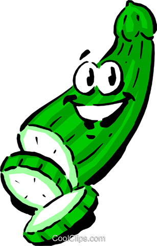 Cartoon Cucumber Royalty Free Vector Clip Art Illustration - Cucumbers Clip Art (307x480), Png Download