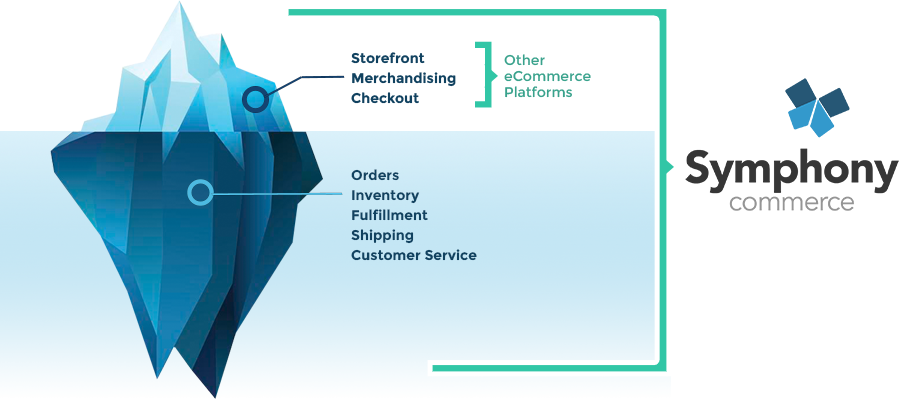 Iceberg-geometric - Symphony Commerce (899x399), Png Download