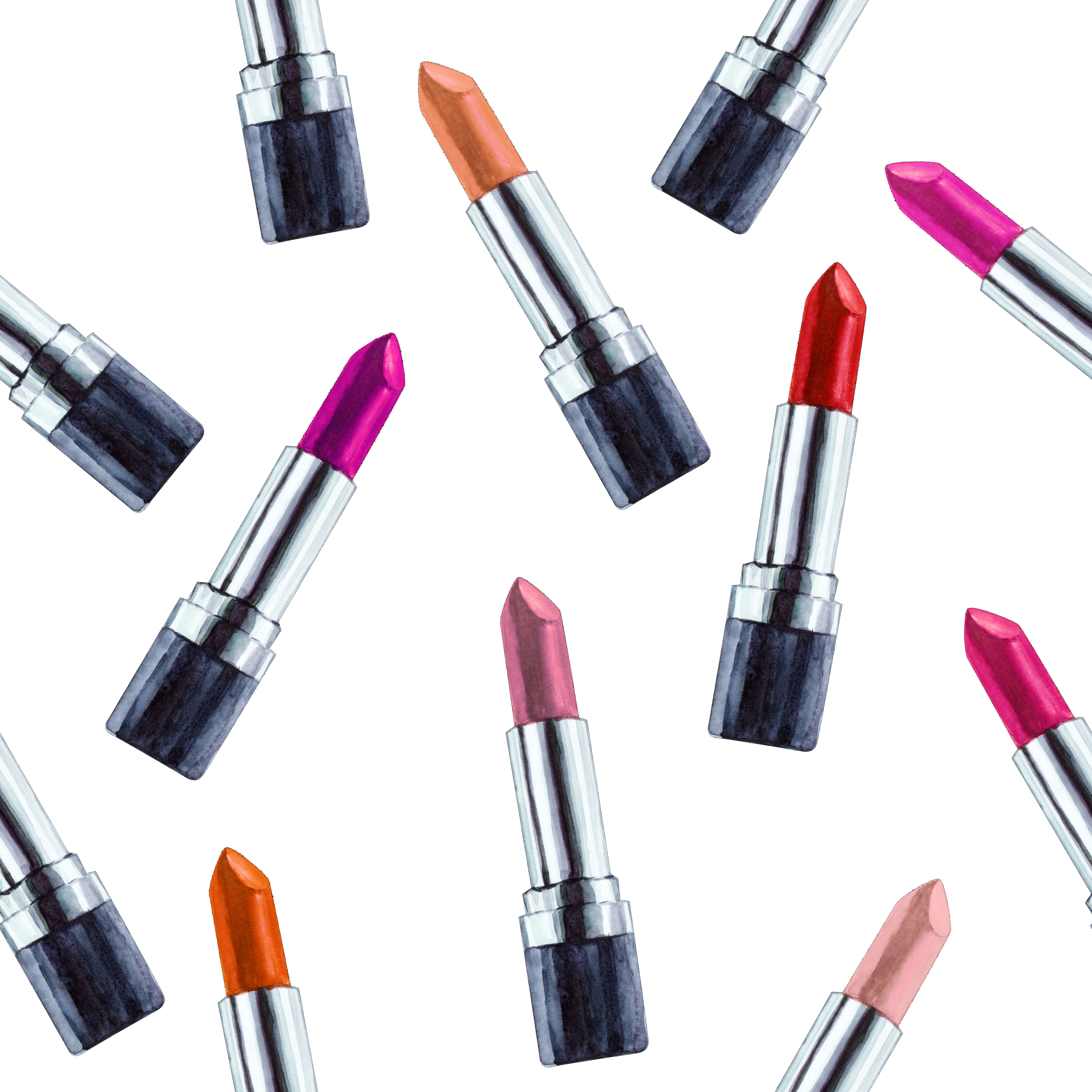 Lipstick Cosmetics Watercolor Painting Illustration - Lipstick Watercolor Png (5000x5000), Png Download