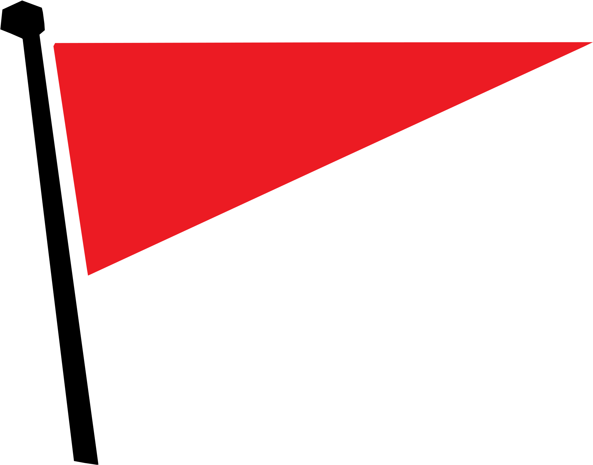 Red Flag Triangle Pennon Banner - Red Triangle Flag Png (956x750), Png Download
