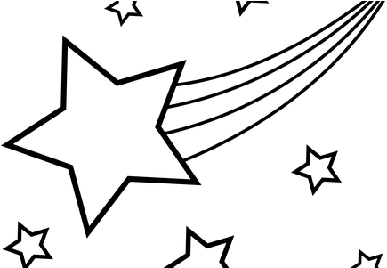 Graphic Free Stock Download Wallpaper Full Wallpapers - Black And White Shooting Star (450x300), Png Download