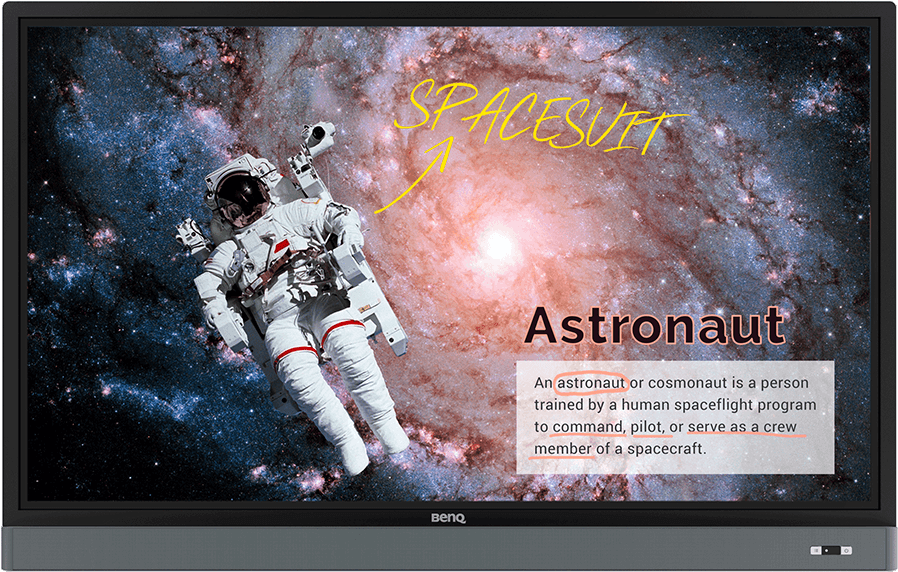 4k Uhd 65” Education Interactive Flat Panel Display - Astronautas Morreram No Espaço (1000x1000), Png Download