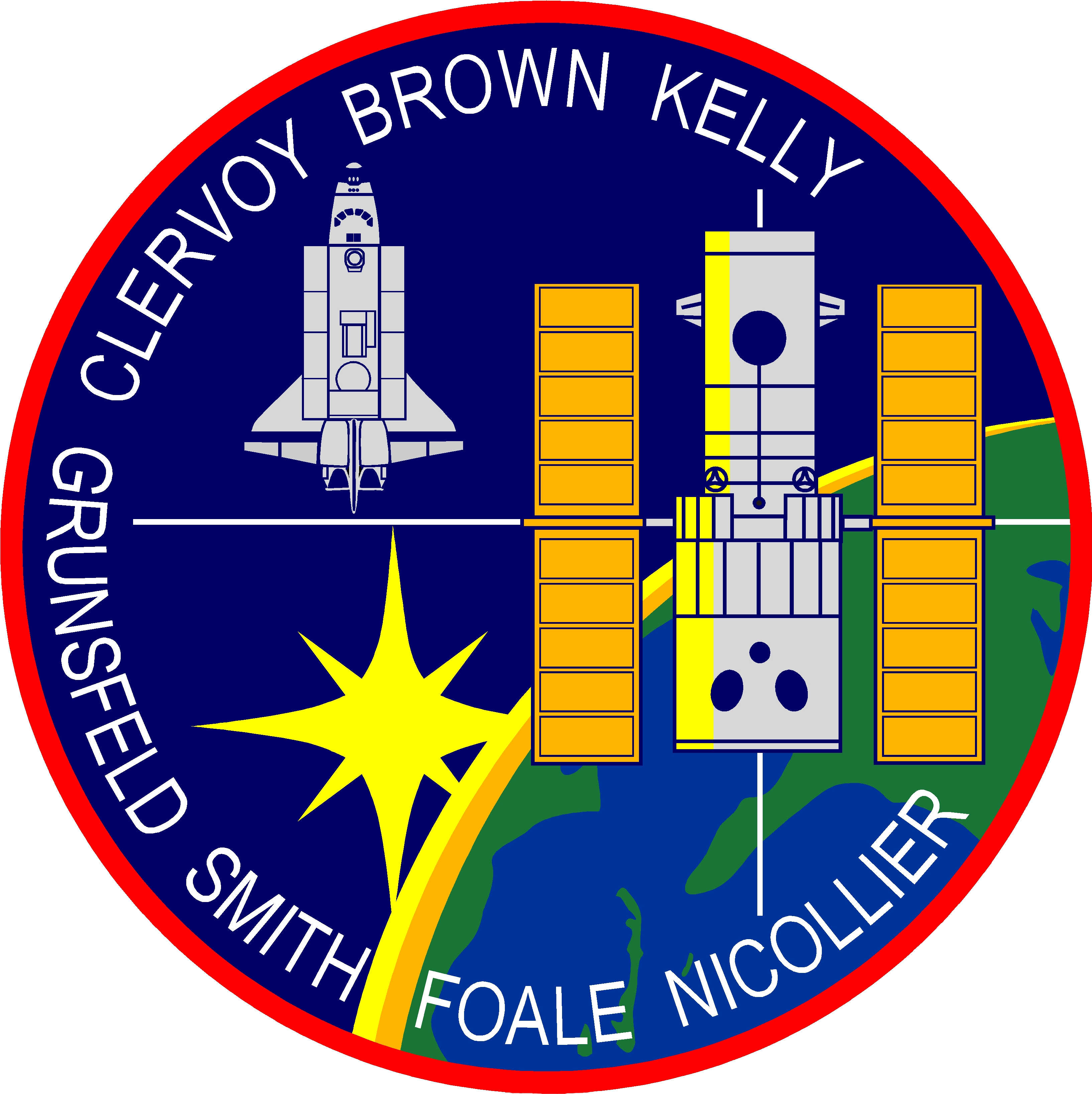 Sts 103 Patch - Space Shuttle Hubble Mission Patch (3379x3369), Png Download