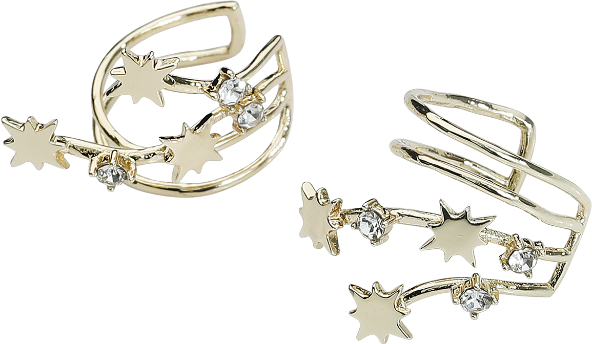 Captain Marvel Logo Ear Clip Gold Coloured - Body Jewelry (1200x727), Png Download