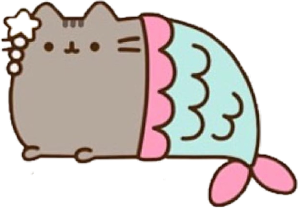 #love #martina #mermaid #pusheen #cat #sticker - Pusheen The Cat Mermaid (1024x716), Png Download