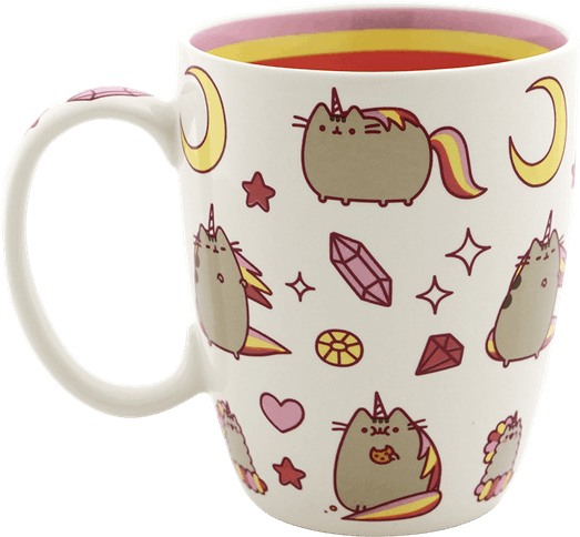 Pusheen Cat Cup Coffee (600x600), Png Download