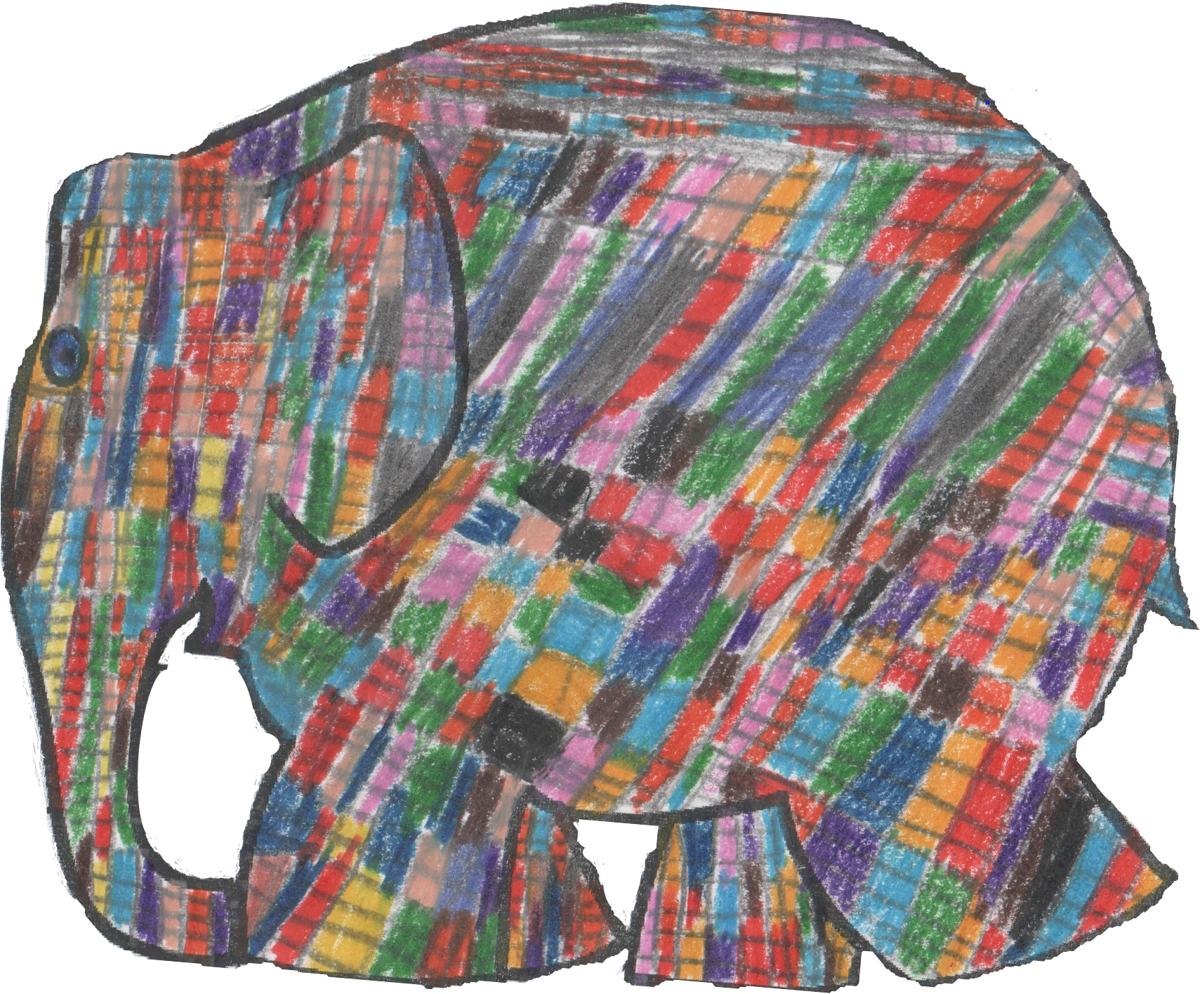 2012 Coloriage Elephant Helmer Mathias - Indian Elephant (1726x1438), Png Download