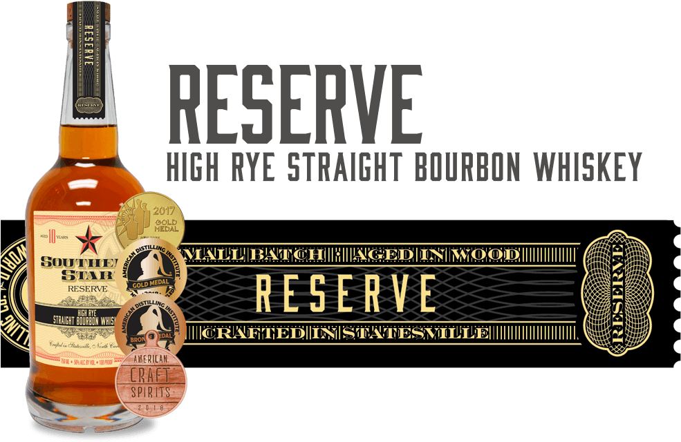Southern Star 10 Year Reserve High Rye Straight Bourbon - American Whiskey (1000x700), Png Download