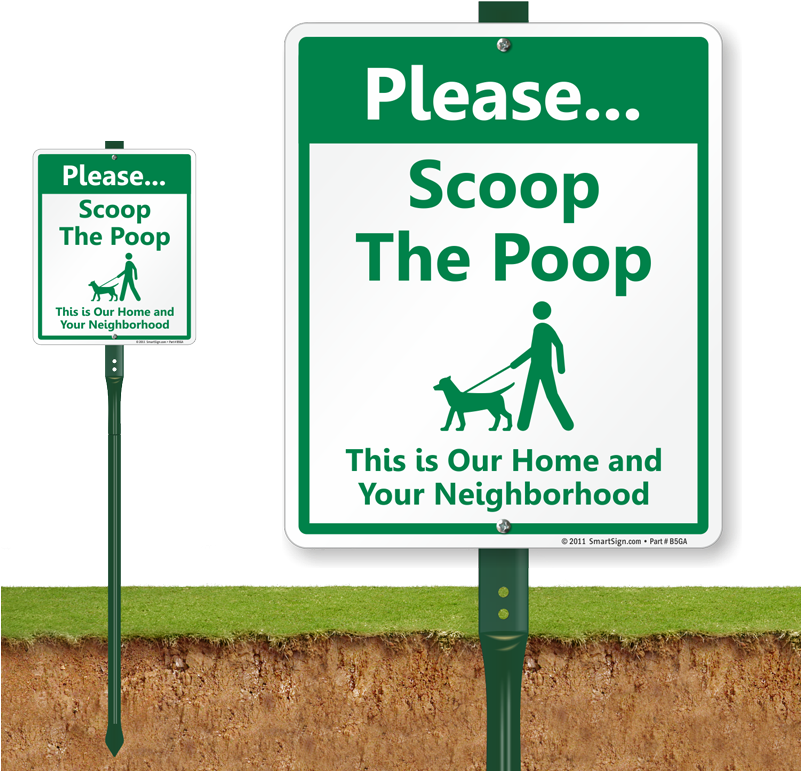 Please Scoop The Poop Sign Dog Poop Lawnboss Sign Sku - Do Not Pick Flowers Sign (800x800), Png Download
