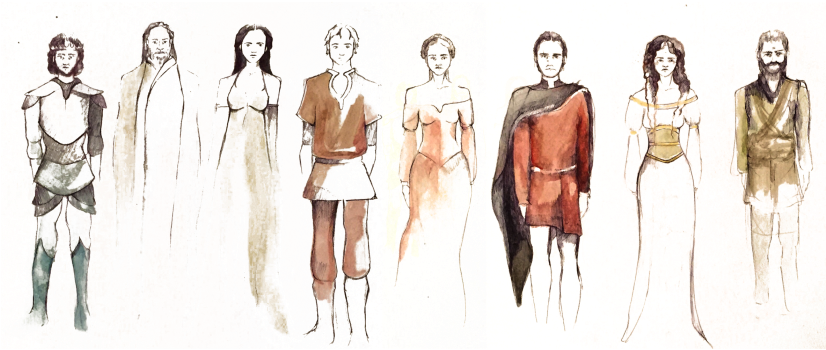 Arthurian Romeo And Juliet - Romeo And Juliet Characters Sketch (825x510), Png Download