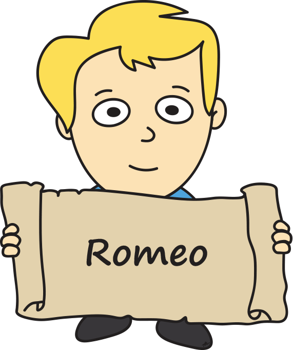 Download Romeo And Juliet Characters Here - Cartoon Romeo And Juliet Character (571x681), Png Download