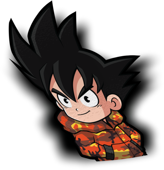 Hypebeast Goku Peeker Sticker - Cartoon (1280x1280), Png Download