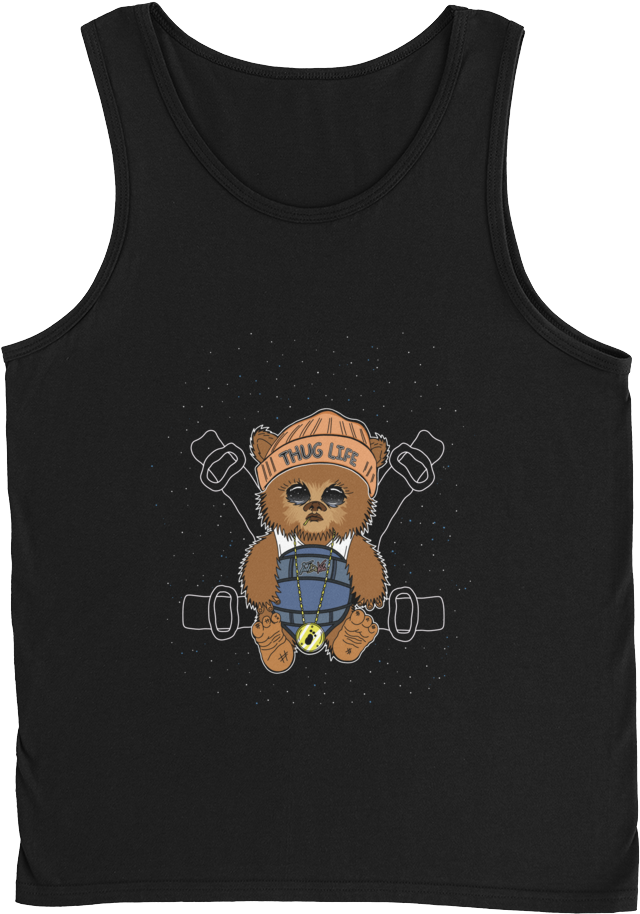 Gangsta Baby Ewok /tank Top - Active Tank (1000x1000), Png Download