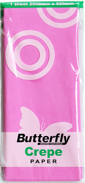Butterfly Crepe Paper Folds Pink - Art Paper (700x700), Png Download