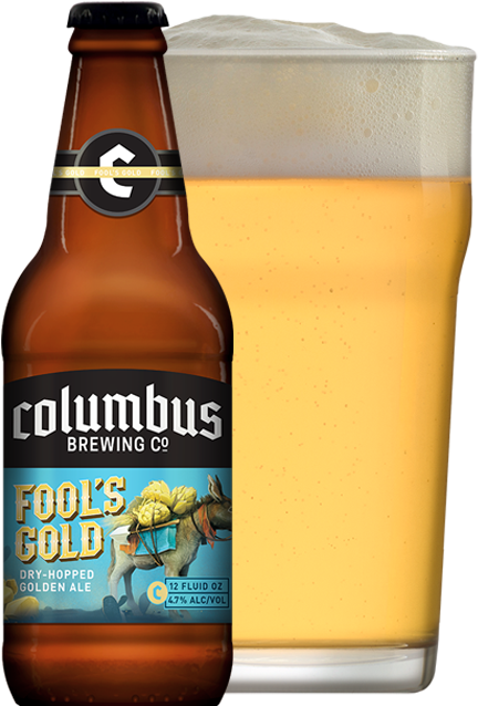 Cbc Fool's Gold Bottle And Glass - Cbc Thunderlips (500x663), Png Download