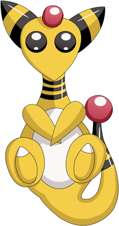 Ampharos Badge/keychain - Cartoon (483x858), Png Download